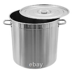 78 Quart Stock Pot Stainless Steel Large Kitchen Soup Big Cooking Steaming Fryer