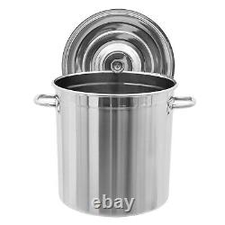 78 Quart Stock Pot Stainless Steel Large Kitchen Soup Big Cooking Steaming Fryer