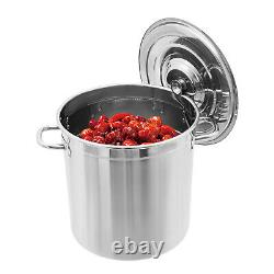 78 Quart Stock Pot Stainless Steel Large Kitchen Soup Big Cooking Steaming Fryer