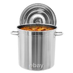 78 Quart Stock Pot Stainless Steel Large Kitchen Soup Big Cooking Steaming Fryer