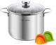 8.5 Quart Tri-ply Stainless Steel Stockpot Top Standard, Multi-clad Base Inducti
