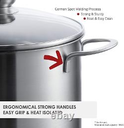 8.5 Quart Tri-Ply Stainless Steel Stockpot TOP Standard, Multi-Clad Base Inducti