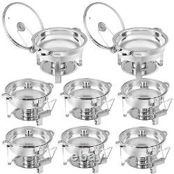 8 Packs 5 Quart Stainless Steel Chafing Dish Buffet Trays Chafer Buffet Warmer