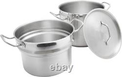 8 Qt 18/8 Stainless Steel Double Boiler Set (3-Piece) Commercial Cookware