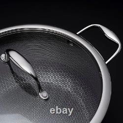 8 Quart Hybrid Stainless Steel Pot Saucepan with Glass Lid, Stay Cool Handles, N