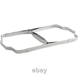 8 Quart Stainless Steel Chafer With Folding Frame 3-Pack. Shafer with lid holder