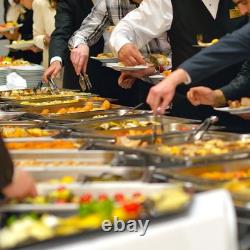 8 Quart Stainless Steel Chafing Dish Buffet Set with Folding Frame 4 PACK