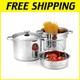 8-quart Stainless Steel Pasta Cooker Steamer Set