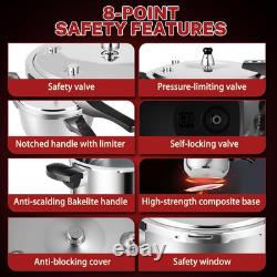 8 Quart Stainless Steel Pressure Cooker Induction & Stove Top Compatible