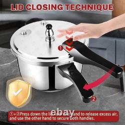 8 Quart Stainless Steel Pressure Cooker Induction & Stove Top Compatible