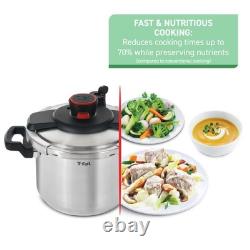 8 Quart Stainless Steel Pressure Cooker Safe Easy Cleanup Induction Compatible