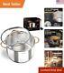 8 Quart Stainless Steel Stock Pot With Lid Induction Pot For Cooking Dish