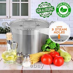 8-Quart Stainless Steel Stockpot 18/8 Food Grade Heavy Duty Large Stock Pot fo