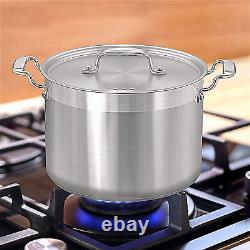 8-Quart Stainless Steel Stockpot 18/8 Food Grade Heavy Duty Large Stock Pot fo