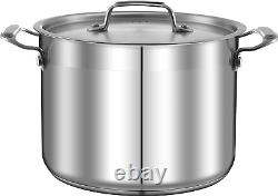 8-Quart Stainless Steel Stockpot 18/8 Food Grade Heavy Duty Large Stock Pot fo