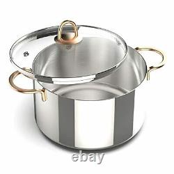 8 Quart Stock Pot, Stainless Steel Stock Pot, Soup Pot Cooking Pot with Lid