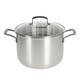 8 Quart Tri-ply Stainless Steel 8 Quarts Tri-ply Stainless With Black Pvd Handle