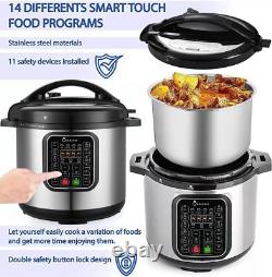 8-quart stainless steel pressure cooker 24-hour preset rice cooker