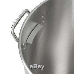 80/100 Qt Stainless Steel Stock Pot Raised Deep Steamer strainer Boil Basket
