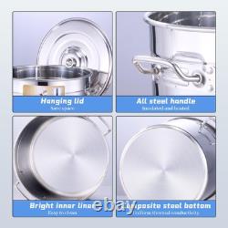 80-Quart Stainless Steel Seafood Boil Pot with Lid, Crab, Lobster, Shrimp Boil