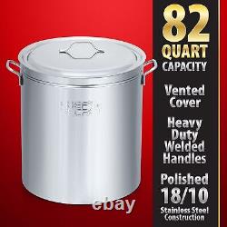 82 Quart Stainless Steel Stockpot withBasket Perfect for Soups, Boils, Stews a