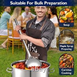 84-Quart Stainless Steel Seafood Boil Pot with Basket and 36 inch Large Spoon