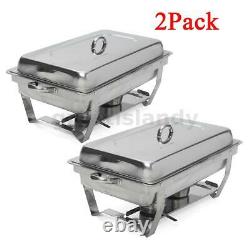 9 Quart Chafing Dish Sets Buffet Catering Stainless Steel WithTray Folding Chafer
