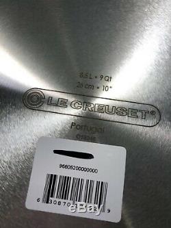 9 Quart LE CREUSET Stainless Steel Stockkpot with Insert & Lid 26cm NWT