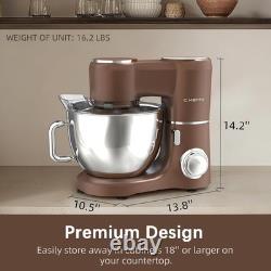 9-Quart Stainless Steel Bowl Stand Mixer 660W Professional Power 6 Speed Tilt-He