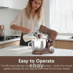 9-Quart Stainless Steel Bowl Stand Mixer 660W Professional Power 6 Speed Tilt-He