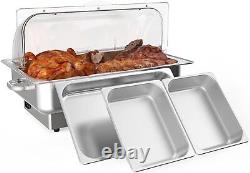 9 Quart Stainless Steel Chafing Dish Buffet Trays Chafer With Warmer