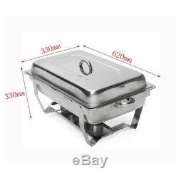 9 Quart Stainless Steel Rectangular Chafing Dish Full Size Buffet Catering