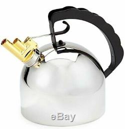 9091-FM Alessi Stainless Steel 2.1 Quart Whistling'Magnetic Induction Kettle