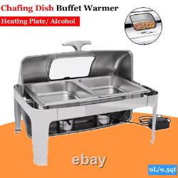 9L/ 9.5Quart Stainless Steel Chafer Chafing Dish Set Buffet Catering Food Warmer