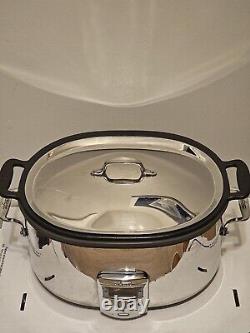 ALL-CLAD 7 Quart Slow Cooker Stainless Steel Crock Pot Series SC01 Tested Workin