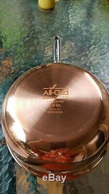 ALL CLAD C4 copper clad 2.5 qt quart SOUP SAUCE POT with lid MADE IN AMERICA