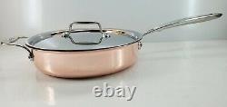 ALL CLAD C4 copper clad 3 qt quart SOUP SAUTE PAN with lid MADE IN AMERICA new