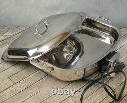 ALL-CLAD Electric Skillet 6 Quart 6701 E105725 Stainless Steel Lid TESTED WORKS