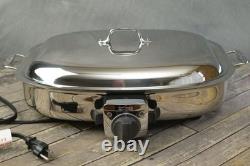 ALL-CLAD Electric Skillet 6 Quart 6701 E105725 Stainless Steel Lid TESTED WORKS