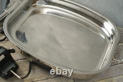 ALL-CLAD Electric Skillet 6 Quart 6701 E105725 Stainless Steel Lid TESTED WORKS