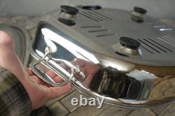 ALL-CLAD Electric Skillet 6 Quart 6701 E105725 Stainless Steel Lid TESTED WORKS