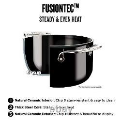 ALL-CLAD FusionTec 7 Quart Stock Pot, Black