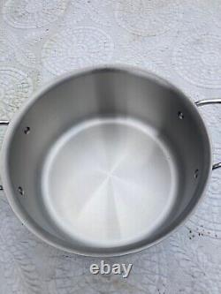 ALL CLAD NEW D5 Polished Stainless 8 QUART STOCKPOT 5-ply with Lid