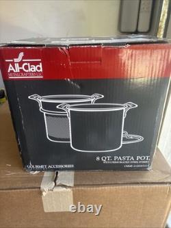 ALL-CLAD Stainless Steel 8 Quart Pasta Pot With Perforated Insert & Lid