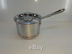 ALL CLAD copper core 2 qt QUART SAUCE pot PAN with lid MADE IN AMERICA