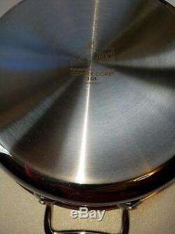 ALL CLAD copper core 3 qt quart SAUTE sauce PAN pot with LID MADE IN AMERICA