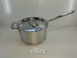 ALL CLAD copper core 4 qt QUART SAUCE pot PAN with lid MADE IN AMERICA