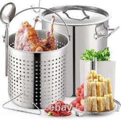 ARC 52quart Large Stainless Steel Stockpot with 36in Mixing Spoon