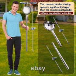 ARC 52quart Large Stainless Steel Stockpot with 36in Mixing Spoon