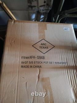 ARC 84-Quart Stainless Steel Stock Pot Set with Basket Item #AFH-S84B. Brand New